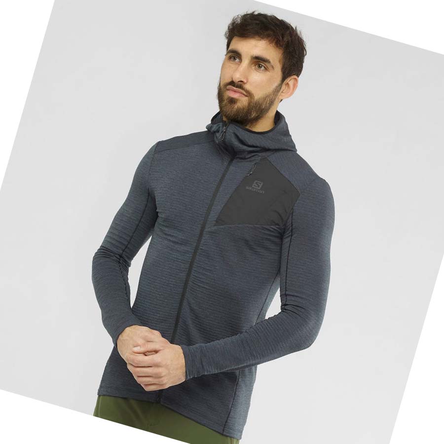 Sudadera Con Capucha Salomon ESSENTIAL LIGHTWARM HOODED Hombre Negros | MX 3217KOR